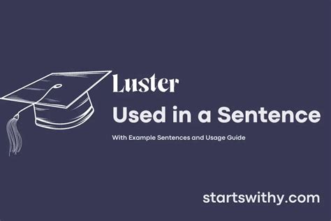 luster thesaurus|luster used in a sentence.